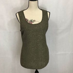 Maurice’s Large Green Tank Top with gold sparkles.